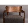 Fauteuil Duran recouvert de tissus gris