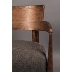 Fauteuil Duran recouvert de tissus gris