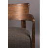 Fauteuil Duran recouvert de tissus gris