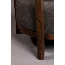 Fauteuil Duran recouvert de tissus gris