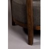 Fauteuil Duran recouvert de tissus gris