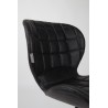 Chaise OMG LL en similicuir noir