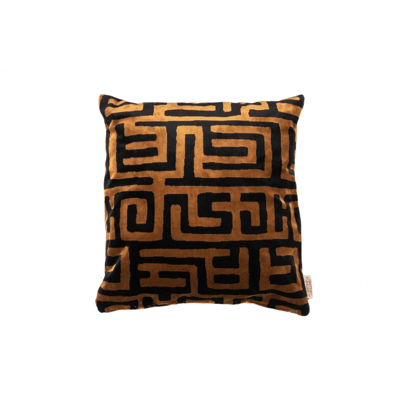 Coussin Lane noir et brun