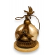 Cloche Colombe en bronze et coquillages de nacre