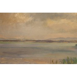 Tableau \"Paradis plage\" signé P. Rt PERRIN