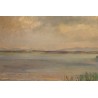 Tableau \"Paradis plage\" signé P. Rt PERRIN