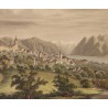 Gravure "Vue de Lausanne" par A. MÜLLER