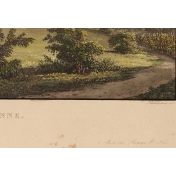 Gravure "Vue de Lausanne" par A. MÜLLER