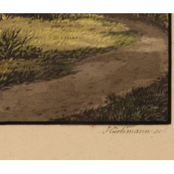 Gravure "Vue de Lausanne" par A. MÜLLER