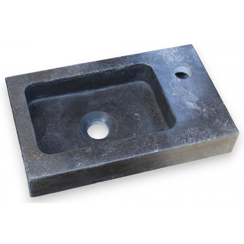 Lavabo en marbre noir