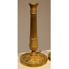Pair of Empire-style bronze candlesticks