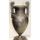 Vase en bronze style Etrusque, socle en marbre