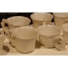 Set of 10 carved white jade cups