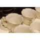 Lot de 10 tasses en jade blanc sculpté