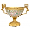 Coupe en porcelaine Famille verte, montures bronze