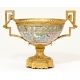 Coupe en porcelaine Famille verte, montures bronze