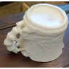 Set of 10 carved white jade cups
