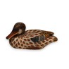 Canard en bois sculpté et peint polychrome