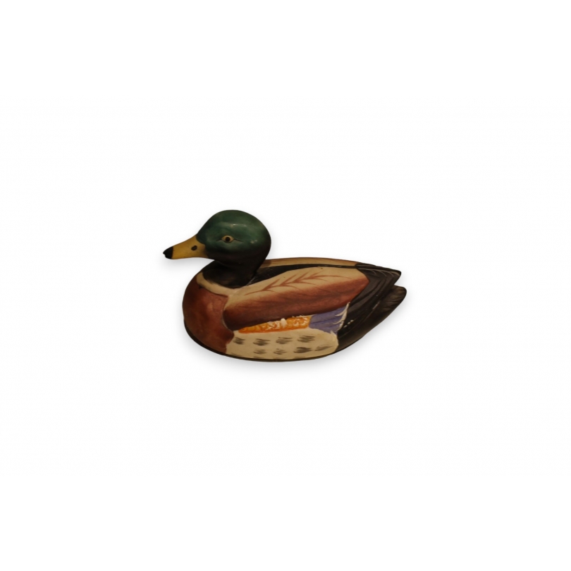 Canard en porcelaine polychrome