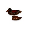 Boite Canard en plastic peint polychrome