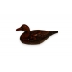 Boite Canard en terre cuite peinte polychrome
