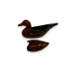 Boite Canard en terre cuite peinte polychrome