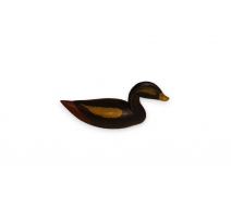 Canard en bois sculpté et peint polychrome