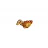 Canard en terre cuite peinte polychrome
