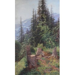 Série de 3 grands tableau \"Montagnes\"