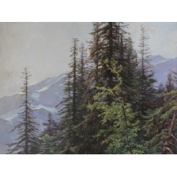 Série de 3 grands tableau \"Montagnes\"