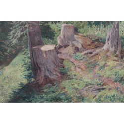 Série de 3 grands tableau \"Montagnes\"