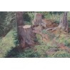 Série de 3 grands tableau \"Montagnes\"