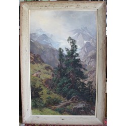 Série de 3 grands tableau \"Montagnes\"