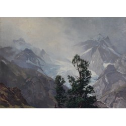 Série de 3 grands tableau \"Montagnes\"