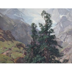 Série de 3 grands tableau \"Montagnes\"