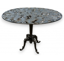 Table Fougère en fonte d'aluminium vieux bronze