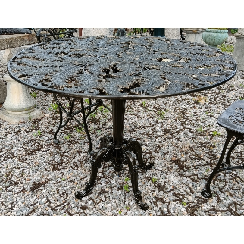 Table Fougère en fonte d'aluminium vieux bronze