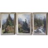 Série de 3 grands tableau \"Montagnes\"
