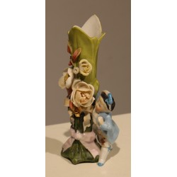 Paire de vases soliflore en porcelaine