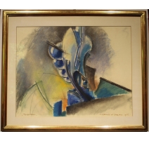 Pastel "Temporel" signé A. BENOIS DI STETTO 1966