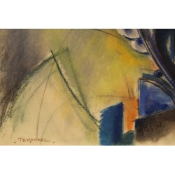 Pastel "Temporel" signé A. BENOIS DI STETTO 1966