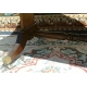 Writing table, green leather t