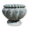 Cache-pot rond décor de \"Têtes de lions\"