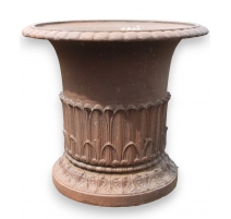 Vase Empire en fonte brun