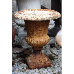 White cast iron urn