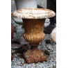 White cast iron urn
