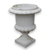 White cast iron urn
