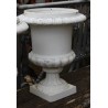 White cast iron urn