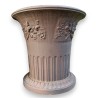 Vase Feuilles de houblon en fonte brun