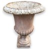 Cast iron urn with a faux marble finish
